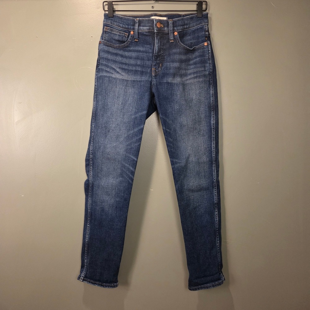 Madewell Women's Slim Straight Jeans Size 28 Dark Wash Denim